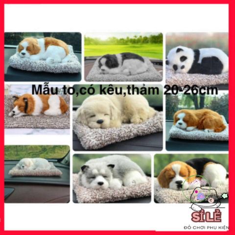 Gấu bông chó mèo khử mùi than hoạt tính - Trang trí ô tô và bàn làm việc, mẫu lớn đáng yêu kêu vui nhộn.