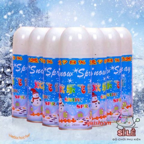 Bình Xịt Tuyết Giáng Sinh 250ml - Phụ Kiện Trang Trí Tiệc Tùng, Tạo Không Khí Lễ Hội Diệu Kỳ cho Mọi Dịp