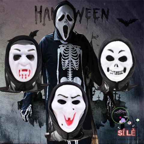 Mặt Nạ Scream Halloween Chính Hãng - Phụ Kiện Hóa Trang Ma Quái Phong Cách Thần Chết Độc Đáo, Thời Trang Dịp Lễ Hội