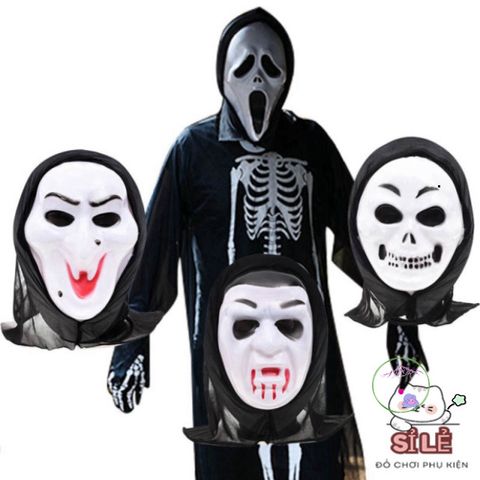 Mặt Nạ Scream Halloween Chính Hãng - Phụ Kiện Hóa Trang Ma Quái Phong Cách Thần Chết Độc Đáo, Thời Trang Dịp Lễ Hội