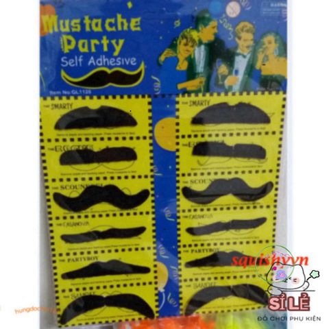 Bộ 12 Râu Giả Nam Độc Đáo - Phụ Kiện Hóa Trang Sang Trọng Cho Halloween, Sinh Nhật, Tiệc Tùng