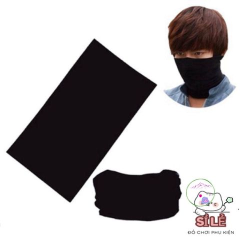 Khăn Phượt Đa Năng Màu Đen - Chống Nắng, Bụi Bẩn, Phụ Kiện Thời Trang Độc Đáo Cho Cuộc Phiêu Lưu Ngoài Trời