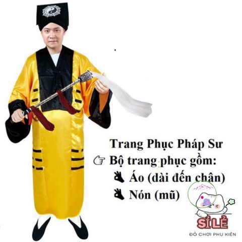 Bộ Trang Phục Halloween Cương Thi Hắc Bạch Diêm Vương Pháp Sư Cho Người Lớn - Thời Trang Cosplay Độc Đáo, Hoàn Hảo Cho Tiệc Hóa Trang