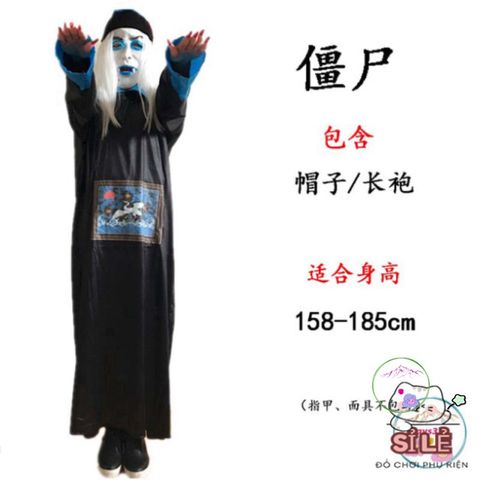 Bộ Trang Phục Ma Cương Thi Đáng Sợ Cho Halloween - Costume Phán Quan Huyền Bí Dành Cho Tiệc Hóa Trang và Cosplay