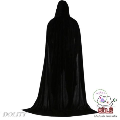 Áo Choàng Phù Thủy Dài Có Mũ - Trang Phục Halloween Huyền Bí Cho Dịp Hóa Trang, Kích Thước Đa Dạng