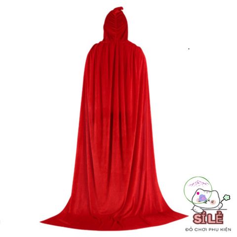 Áo Choàng Phù Thủy Dài Có Mũ - Trang Phục Halloween Huyền Bí Cho Dịp Hóa Trang, Kích Thước Đa Dạng