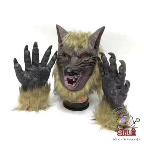 Mặt Nạ Hóa Trang Chó Sói - Silicone An Toàn, Thú Vị Cho Halloween và Cosplay, Phụ Kiện Lễ Hội Độc Đáo