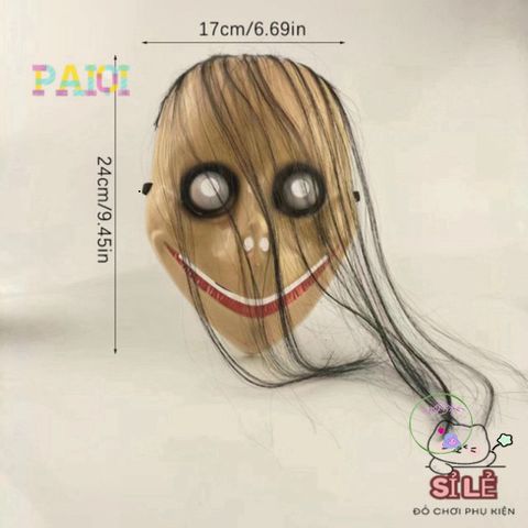 Mặt Nạ Halloween Kinh Dị U & X Kiểu Tóc Dài - Phụ Kiện Hóa Trang Độc Đáo Cho Tiệc Tùng Và Cosplay