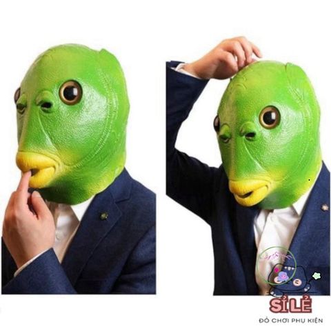 Mặt Nạ Cá Xanh Vui Nhộn - Mặt Nạ Cao Su Thực Tế Độc Đáo Cho Halloween & Tiệc Hóa Trang - Phụ Kiện Thú Vị Cho Dịp Lễ