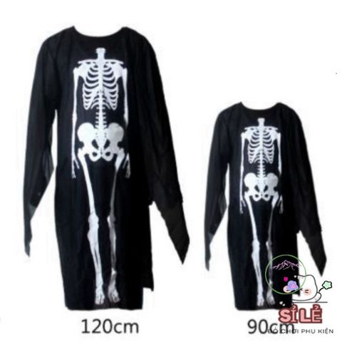 Áo Choàng Phù Thủy Đen Cotton Mát Mẻ Cho Trẻ Em & Người Lớn - Trang Phục Hóa Trang Halloween 2025, Thể Hiện Phong Cách Bí Ẩn