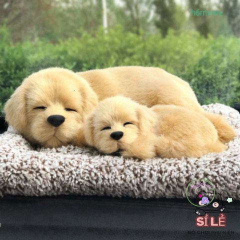 Gấu Bông Cún Đôm Vàng Đen - Thú Bông Giống Thật 99%, Có Hạt Than Hoạt Tính Khử Mùi Phù Hợp Cho Xe và Nhà Hàng Đồ Dùng Nghệ Thuật