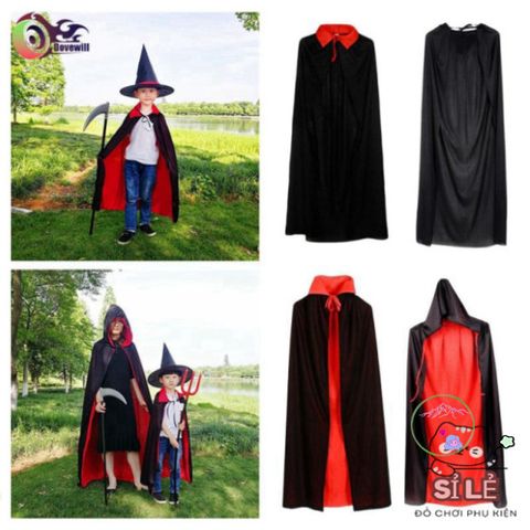 Áo Choàng Halloween Gothic 150cm - Phù Thủy & Cướp Biển Độc Đáo Cho Bé - Trang Phục Nhập Vai Hoàn Hảo Cho Lễ Hội