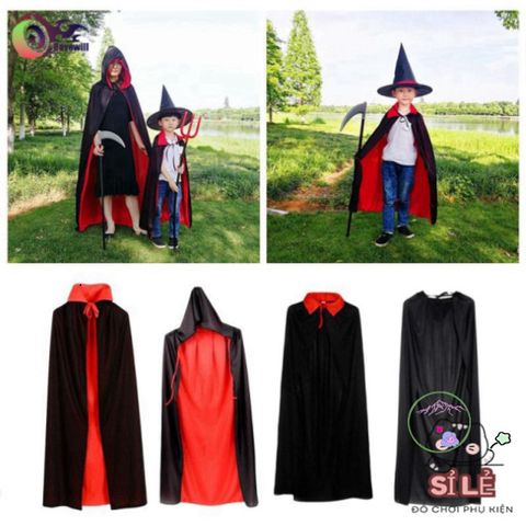 Áo Choàng Halloween Gothic 150cm - Phù Thủy & Cướp Biển Độc Đáo Cho Bé - Trang Phục Nhập Vai Hoàn Hảo Cho Lễ Hội