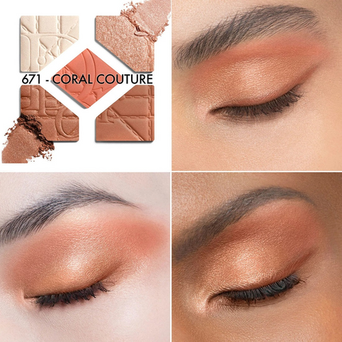 Phấn Mắt DIOR Diorshow 5 Couleurs #671 Coral Couture - Bảng Màu Đa Dạng Cho Trang Điểm Cuốn Hút, Chính Hãng Cao Cấp