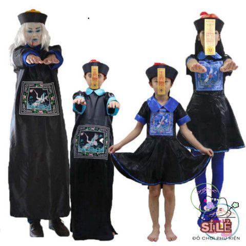 Bộ Trang Phục Cương Thi Halloween - Costime Ma Quái Đáng Sợ Cho Buổi Tiệc Hóa Trang và Cosplay, Kích Cỡ Freesize, Thoải Mái, Ấn Tượng