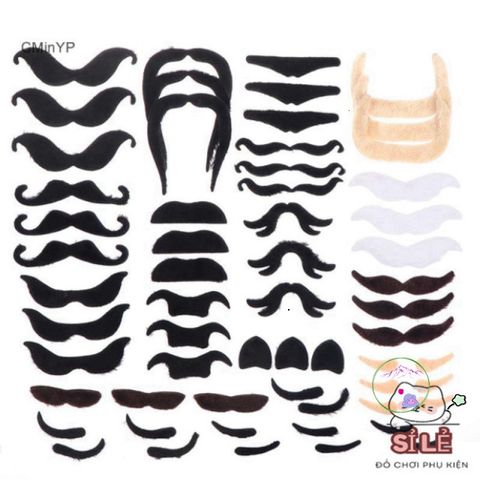 Bộ 48 Râu Giả Trang Phục Halloween Đầy Sáng Tạo - Đa Dạng Kiểu Dáng Cho Tiệc Hóa Trang Vui Nhộn