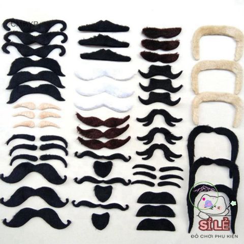 Bộ 48 Râu Giả Trang Phục Halloween Đầy Sáng Tạo - Đa Dạng Kiểu Dáng Cho Tiệc Hóa Trang Vui Nhộn