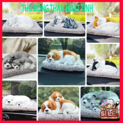 Thú Nhồi Bông Chó Mèo Đáng Yêu - Khử Mùi và Lọc Không Khí Ô Tô, Văn Phòng - Quà Tặng Thú Cưng Tuyệt Vời