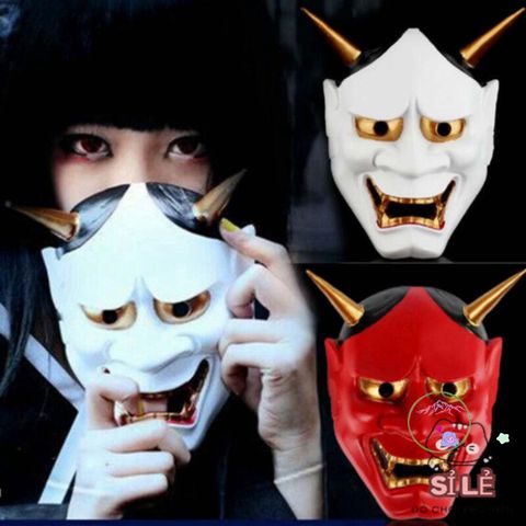 Mặt Nạ Cosplay Hannya Oni Noh Nghệ Thuật - Phụ Kiện Halloween và Tiệc Tùng Đậm Chất Nhật Bản