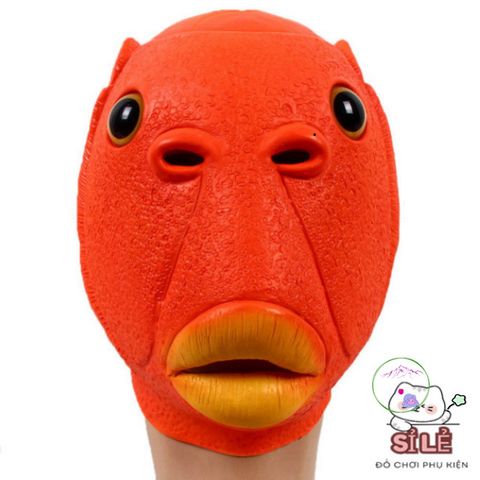 Mặt Nạ Hóa Trang Đầu Cá Độc Đáo - Phụ Kiện Cosplay 3 Màu Sắc Rực Rỡ: Xanh, Cam, Hồng Cho Tiệc Hóa Trang, Halloween