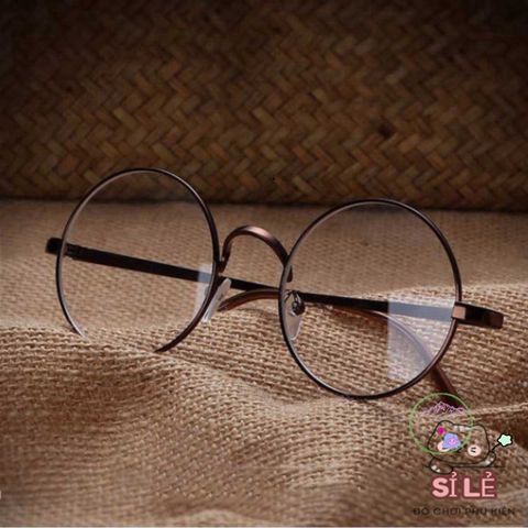 Gọng Kính Tròn Kim Loại Nobita - Thiết Kế Hiện Đại, Trẻ Trung, Đen Vàng Trắng, Phụ Kiện Thời Trang Dành Cho Nam Nữ