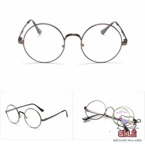 Gọng Kính Tròn Kim Loại Nobita - Thiết Kế Hiện Đại, Trẻ Trung, Đen Vàng Trắng, Phụ Kiện Thời Trang Dành Cho Nam Nữ
