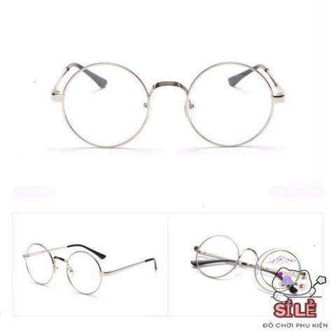 Gọng Kính Tròn Kim Loại Nobita - Thiết Kế Hiện Đại, Trẻ Trung, Đen Vàng Trắng, Phụ Kiện Thời Trang Dành Cho Nam Nữ