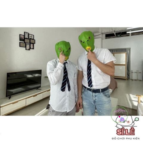 Mặt Nạ Hóa Trang Cá Xanh & Ếch Xanh - Phụ Kiện Halloween Vui Nhộn, Độc Đáo Cho Tiệc Tùng & Các Dịp Đặc Biệt