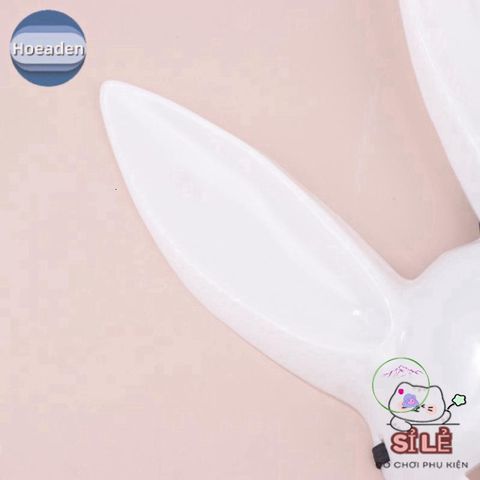 Mặt Nạ Thỏ Black & White Hoeaden - Phụ Kiện Trang Trí Halloween & Cosplay Độc Đáo, Thiết Kế Ngộ Nghĩnh, Chất Liệu Bền Bỉ