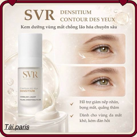 Kem Dưỡng Mắt SVR Densitium 15ml - Giảm Nếp Nhăn, Quầng Thâm và Bọng Mắt, Phục Hồi Da Nhạy Cảm