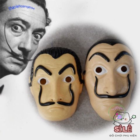 Mặt Nạ Hóa Trang Salvador Dali - Biểu Tượng La Casa De Papel Cho Tiệc Halloween và Lễ Hội Nghệ Thuật