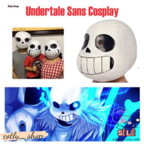 Mặt Nạ Mắt Xanh Sans Undertale - Phụ Kiện Hóa Trang Độc Đáo Cho Gamer - Halloween, Cosplay, Quà Tặng Sáng Tạo