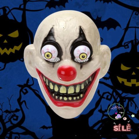 Mặt Nạ Halloween Kinh Dị Đầu Lâu Zombine Chú Hề Joker - Có Mắt Cử Động 3D Thú Vị Cho Tiệc Hóa Trang