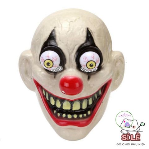 Mặt Nạ Halloween Kinh Dị Đầu Lâu Zombine Chú Hề Joker - Có Mắt Cử Động 3D Thú Vị Cho Tiệc Hóa Trang
