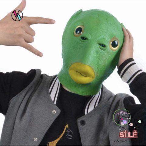 Mặt Nạ Silicone Cá Chép Xanh - Phụ Kiện Hóa Trang Dễ Thương Cho Tiệc Halloween & Cosplay - Gấu Bông Baby81