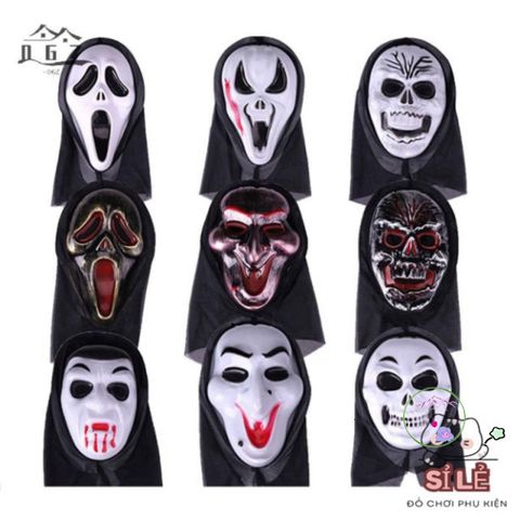 Mặt Nạ Halloween Kinh Hoàng - Phụ Kiện Cosplay Ma Quái, Tạo Phong Cách Bí Ẩn Cho Tiệc Hóa Trang
