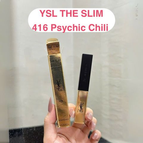 Son YSL The Slim 416 - Đỏ Gạch Sang Trọng, Chất Lì Cao Cấp, Son Môi Phong Cách Thời Thượng, Makeup YSL Fullsize