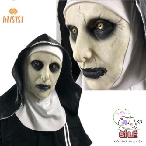Mặt Nạ Valak Đáng Sợ Kèm Khăn Trùm Đầu - Trang Phục Halloween Độc Đáo Cho Nữ từ WUSISI - Phụ Kiện Hóa Trang Thú Vị