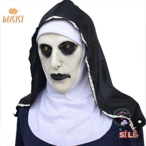 Mặt Nạ Valak Đáng Sợ Kèm Khăn Trùm Đầu - Trang Phục Halloween Độc Đáo Cho Nữ từ WUSISI - Phụ Kiện Hóa Trang Thú Vị