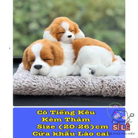 Mô Hình Thú Bông Ô Tô Chó Mèo Lớn Có Thảm Khử Mùi Than Hoạt Tính và Âm Thanh Sinh Động - Đồ Chơi Dễ Thương Cho Xe Hơi