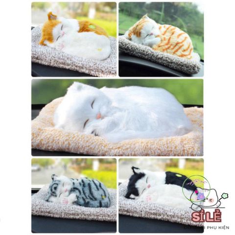 Mô Hình Thú Bông Ô Tô Chó Mèo Lớn Có Thảm Khử Mùi Than Hoạt Tính và Âm Thanh Sinh Động - Đồ Chơi Dễ Thương Cho Xe Hơi