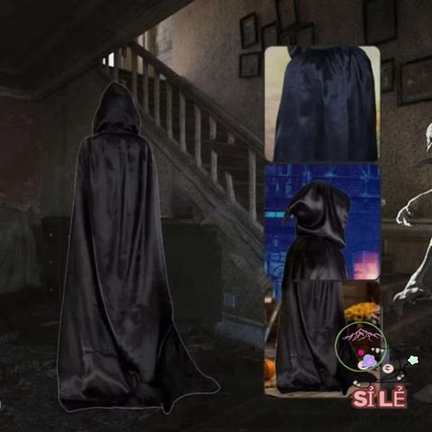 Áo Choàng Phù Thủy Halloween 59 inch - Đạo Cụ Cosplay Đẳng Cấp Cho Tiệc Hóa Trang và Lễ Hội, Màu Đen Bí Ẩn