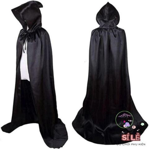Áo Choàng Phù Thủy Halloween 59 inch - Đạo Cụ Cosplay Đẳng Cấp Cho Tiệc Hóa Trang và Lễ Hội, Màu Đen Bí Ẩn