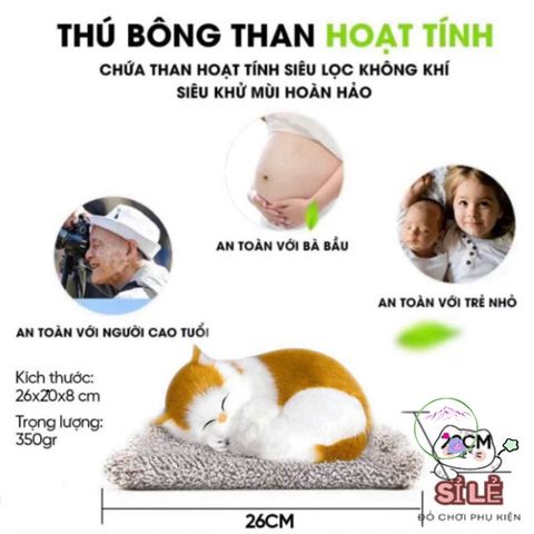 Thú Bông Khử Mùi Than Hoạt Tính - Trang Trí Xe Hơi, Học Tập, Kệ Sách Dễ Thương - Giải Pháp Trong Lành Cho Không Gian Sống