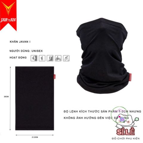 Khăn Đa Năng JARVAN 1 - Khăn Chống Nắng & Thoáng Khí cho Phượt Thủ, Mềm Mại, Co Giãn, Chống Tia UV, Hoạt Động Thể Thao