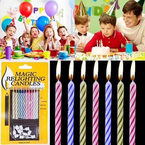 10 Cây Nến Thổi Không Tắt - Nến Ma Thuật Để Tổ Chức Tiệc Sinh Nhật và Giáng Sinh - Quà Tặng Vui Nhộn 10 Món