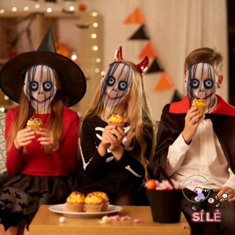 Mặt Nạ Kinh Dị Halloween Thiết Kế Quái Dị - Phụ Kiện Trang Trí Tiệc Ma Ám Cho Người Lớn & Trẻ Em