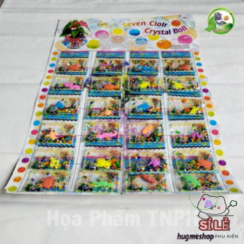 Bộ 24 Gói Hạt Nở Pha Lê Bảy Màu Ngâm Nước - Trang Trí Hồ Bơi & Cây Cảnh Độc Đáo, An Toàn Cho Trẻ Nhỏ