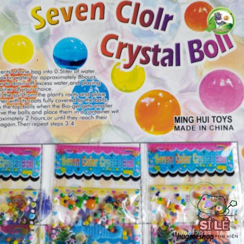 Bộ 24 Gói Hạt Nở Pha Lê Bảy Màu Ngâm Nước - Trang Trí Hồ Bơi & Cây Cảnh Độc Đáo, An Toàn Cho Trẻ Nhỏ