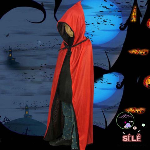 Áo Choàng Halloween Độc Đáo Hai Mặt Phù Thủy - Thời Trang Hóa Trang Cho Người Lớn, Nhiều Kích Cỡ Màu Đen & Đỏ